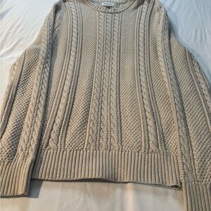Goodfellow & Co Tan Crewneck Cable Knit SweaterNWOT